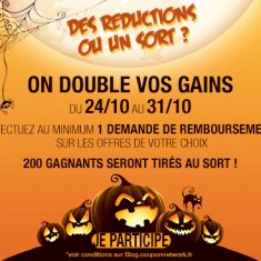Doublement des gains Halloween Coupon Network