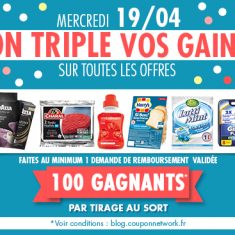 Triplement des gains coupon network