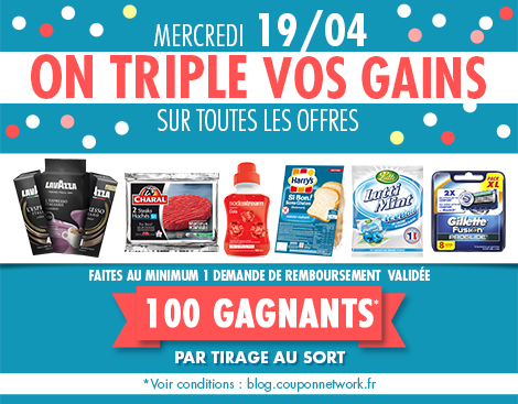 Triplement des gains coupon network
